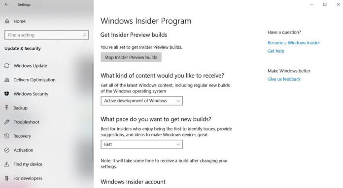 微軟向Insider測試者推送WIndows 10 Build 17755