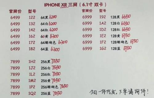 iPhone XR國(guó)行開售當(dāng)天價(jià)格破發(fā)